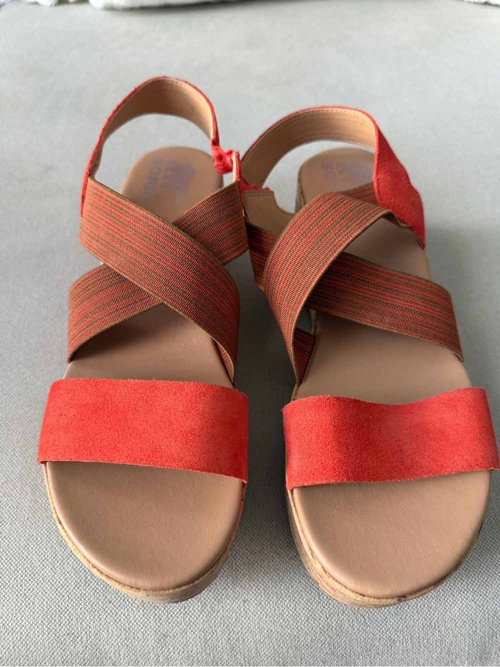 SorelOrange Strappy Elastic Sandals
